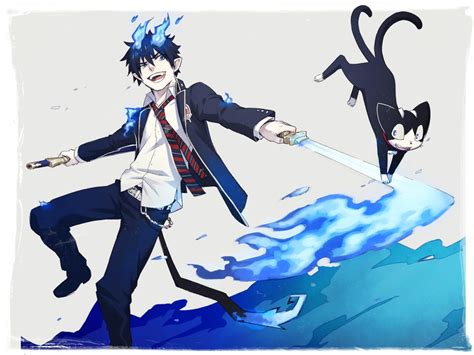 Rin With Kuro Blue Exorcist Anime Blue Exorcist Ao No Exorcist