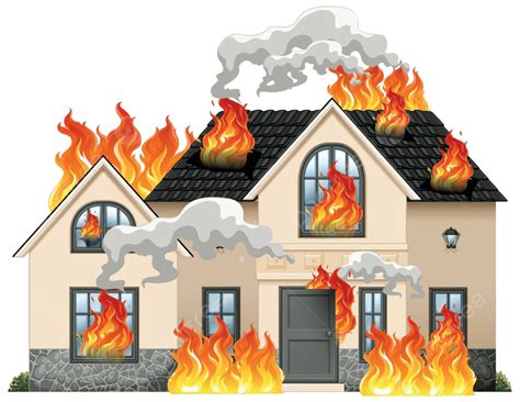 A Modern House On Fire Icon House Architecture Vector Icon House