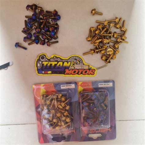 Jual Harga Biji Baut Body Probolt Heng Model Flower Honda Dan Yamaha