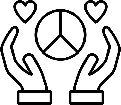 Peace Line Icon 16884242 Vector Art At Vecteezy