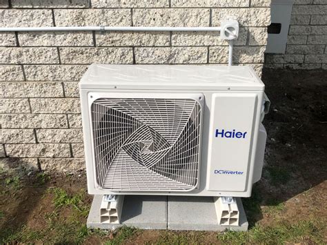 Haier heat pump install (indoor/outdoor unit) - Connect Electrical 2015 Ltd