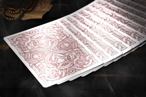 666 Playing Cards Rose Gold Edition Riffle Shuffle Playing Card Co