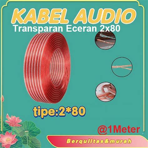 Jual Kabel Listrik Transparan Serabut 2 Jalur Tebal Ukuran 2x80 Panjang