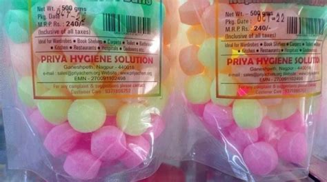 Wonder Fresh Round Color Naphthalene Balls For Toilet Packaging Size