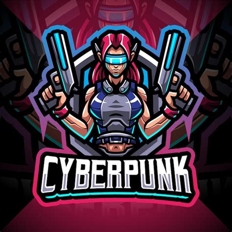 Premium Vector Cyberpunk Esport Mascot Logo Design