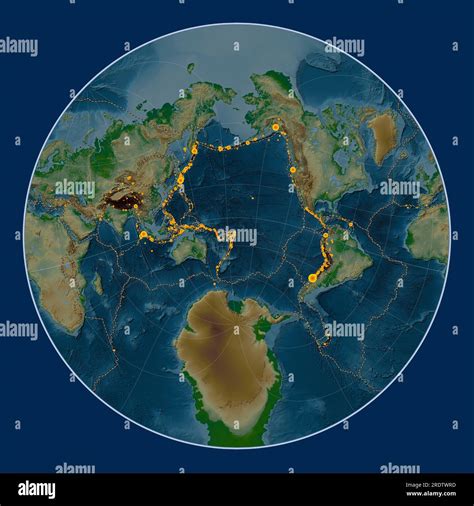 Placa Tect Nica Tonga En El Mapa De Elevaci N F Sica En La Proyecci N