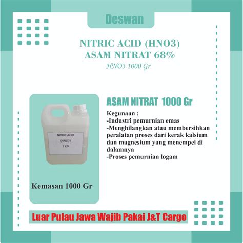 Jual HNO3 Asam Nitrat Nitric Acid 68 1000 Gr Shopee Indonesia