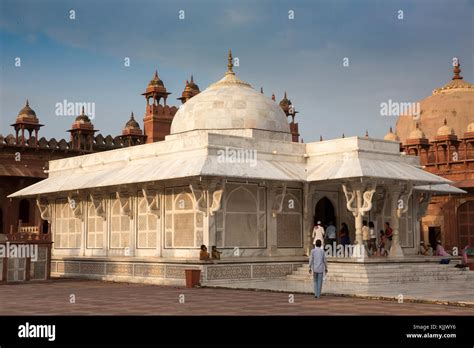 Fatehpur Sikri Shaikh Salim Chisti S White Marble Tomb Stock Photo