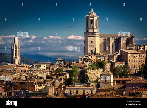 Skyline of Girona, Catalonia, Spain Stock Photo - Alamy