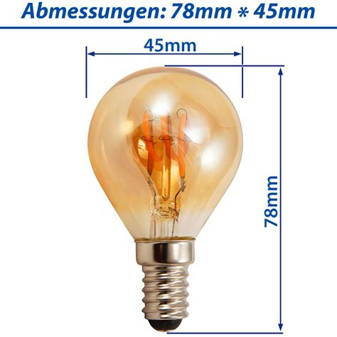 Led Birne E W Filament Warmwei Goldenes Glas Kabika De