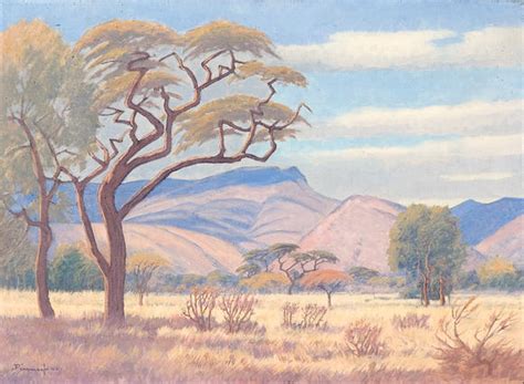 Bonhams : Jacob Hendrik Pierneef (South African, 1886-1957) Veld landscape, Rustenberg