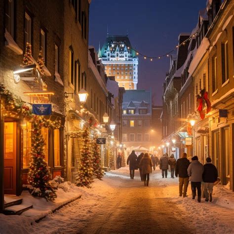 Premium Photo | Enchanting Winter Wonderland in Quebec City's Historic ...