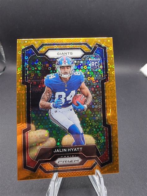 2023 Panini Prizm Jalin Hyatt Rookie Orange Disco Parallel 378 Giants