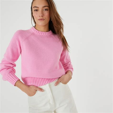 Pull Col Rond En Grosse Maille La Redoute Collections La Redoute