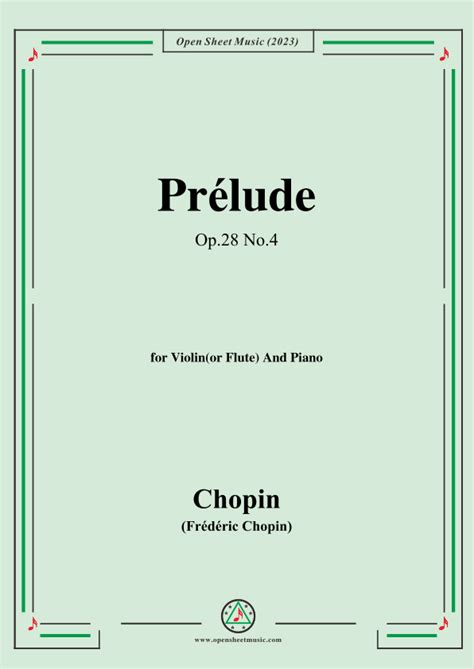 Chopin Preludeop28 No4 Arr Osm Press Sheet Music Chopin