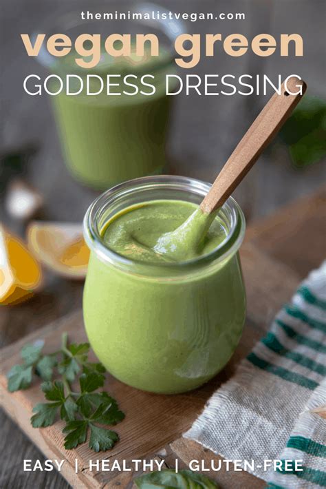 Healthy Vegan Green Goddess Dressing Heartful Table