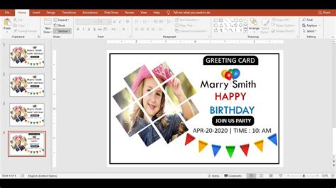 Greeting Card Template Powerpoint Mightyprintingdeals