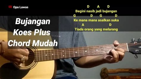 Kunci Gitar Bujangan Koes Plus Chord Gampang YouTube