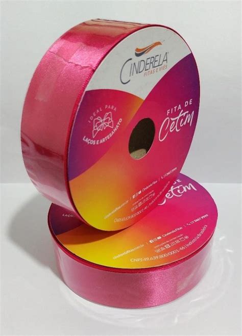 Fita Presente Cetim Cinderela Pink 041 38mm N9 Metro Papelaria Criativa