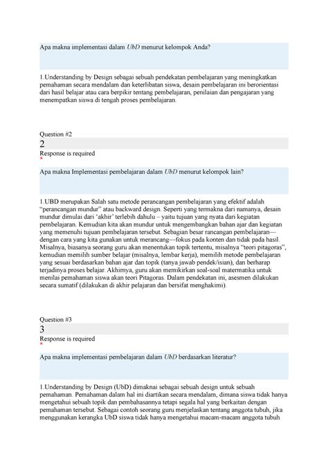 Aksi Nyata Kurikulum Tp Apa Makna Implementasi Dalam Ubd Menurut