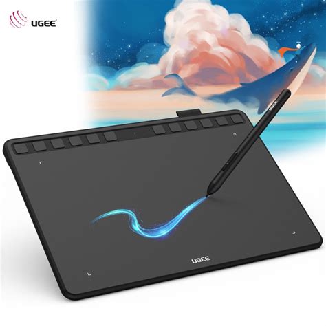 UGEE S1060W 數位繪圖板 無線繪圖板 帶無電池手寫筆 支持 Android Windows Mac 用於設計 豐盛數碼電器