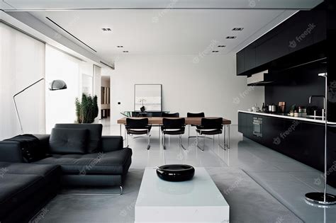 premium photo minimalist home interior  modern furnishings