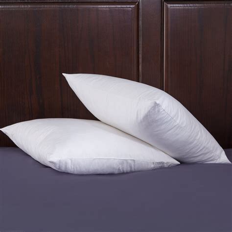 PUREDOWN Natural Memory Foam Goose Feather Bed Pillows, 100% Cotton Co ...