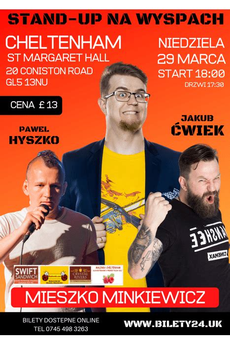 Polski Stand Up Cheltenham Mieszko Minkiewicz i Ćwiek Bilety 24