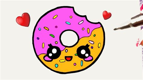 Como Desenhar Donut Fofo Cookie Kawaii Desenhos Kawaii Desenhos Para Desenhar Youtube