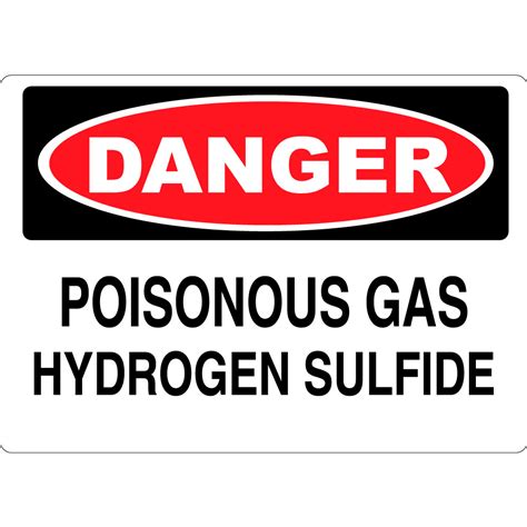 Danger Poisonous Gas Hydrogen Sulfide Osha Metal Aluminum Sign Ebay