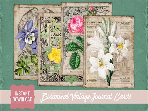 Vintage Ephemera Printable Collage Sheets For Scrapbooking And Junk