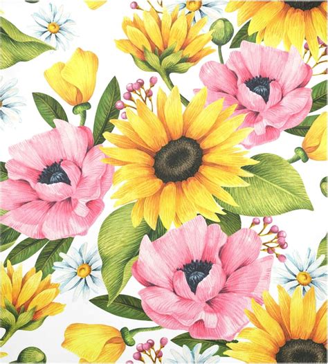 Skysonic Sunflowers Poppy Daisy Flower Floral Large Dishwasher Magnet