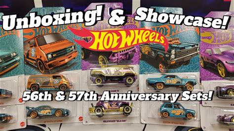 Hot Wheels 56th And 57th Anniversary Set Unboxing Showcase YouTube