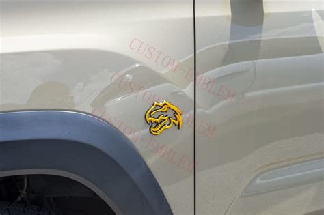 X Dinosaur T Rex Trx Redeye Emblem For Dodge Ram Logo Yellow