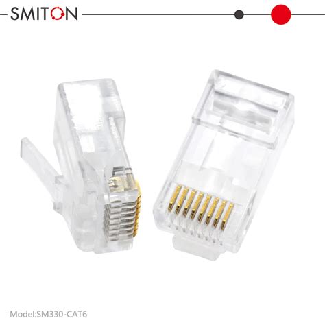 Network Cable Utp Rj45 Ethernet Rj45 Pass Through 8p8c Modular Plug Cat 6 Cat6 Rj45 Connector