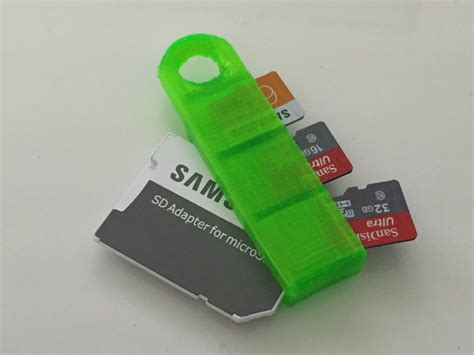 Micro Sd Card Keychain By Bmc3d Download Free Stl Model