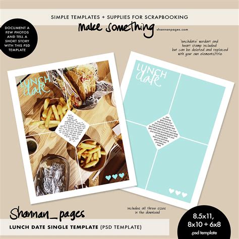 Lunch Date Single Template 8x10 Letter And 6x8 Psd Template