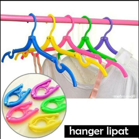 Jual Hanger Lipat Lipet Portable Gantungan Baju Anak Dewasa Bh Cd