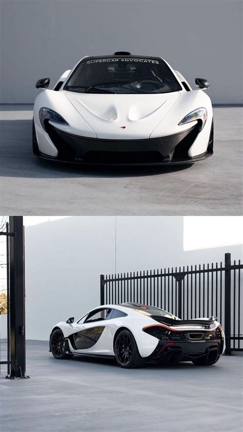 two different views of a white and black sports car