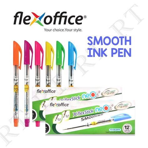 Flex Office 0 7mm Smooth Ink Pen Ballpen Original Black Office