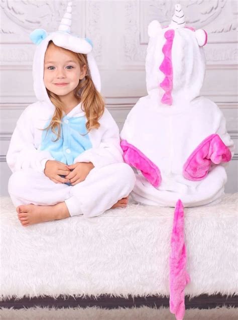 Bedtime Unicorn Hooded Onesie Pajamas Mia Belle Girls