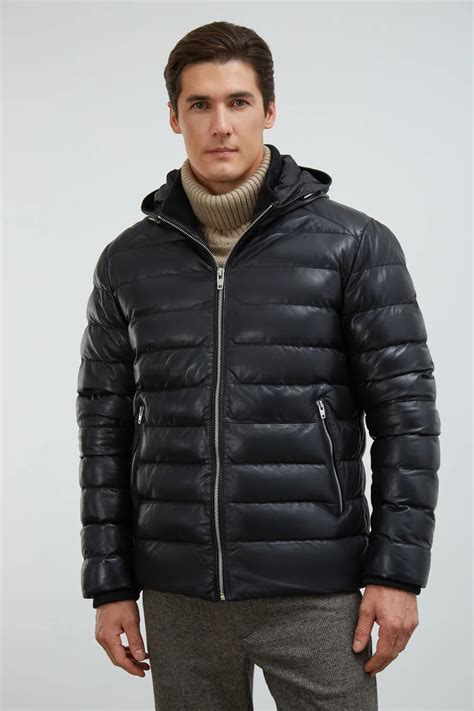 Утепленная кожаная куртка Urban Fashion For Men 657868003 цены в Москве ...
