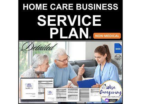 Home Care Agency Service Plan Template, ISP, New Client Document ...