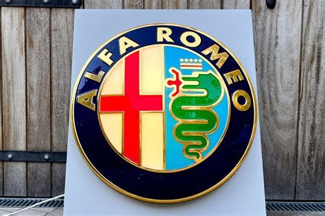 No Reserve Illuminated Alfa Romeo Dealership Sign For Sale On Bat