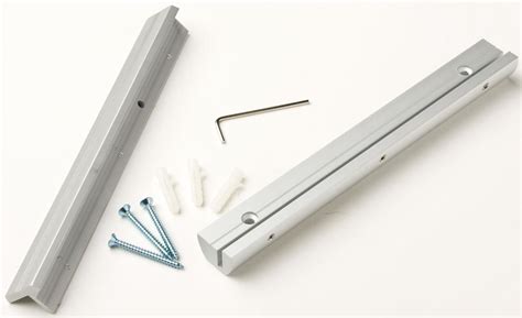 Silver Sign Support 8 Edge Grip Sign Rail For Wall Mount Use