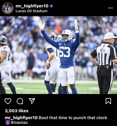 Colts Coverage On Twitter Shaquille Leonard Looks Prepared To Make