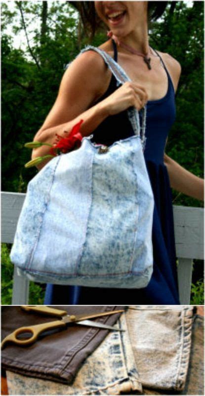 60 Gorgeous Diy Tote Bags With Free Patterns For Every Occasion Denim Crafts Diy Tote Bag