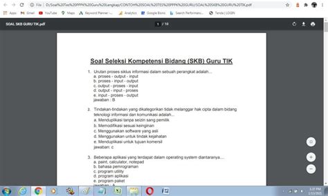 Contoh Soal P K Lembar Edu