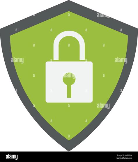 Safety Lock In Shield Icon Stock Vector Image And Art Alamy