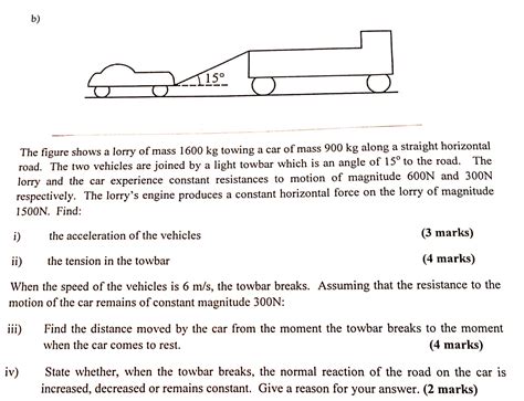 Solved I Ii B The Figure Shows A Lorry Of Mas SolutionInn